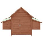 vidaXL Chicken Coop Mocha and White 59.8":man:7.7"x43.3" Solid Firwood