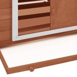 vidaXL Chicken Coop Mocha and White 59.8":man:7.7"x43.3" Solid Firwood