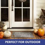 ''Bless All'' Outdoor Rubber Doormat 18" x 30"